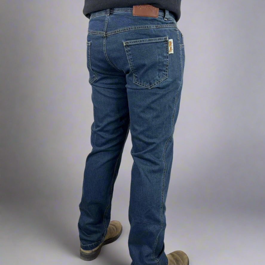 Men’s Classic Armored Motorcycle Jeans. CE-Certified Knee & Hip Protection. Timeless Denim Riding Pants-4