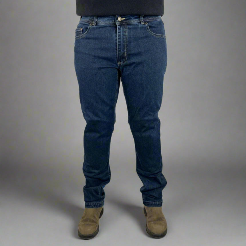 Men’s Classic Armored Motorcycle Jeans. CE-Certified Knee & Hip Protection. Timeless Denim Riding Pants-5