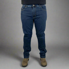 Men’s Classic Armored Motorcycle Jeans. CE-Certified Knee & Hip Protection. Timeless Denim Riding Pants-5