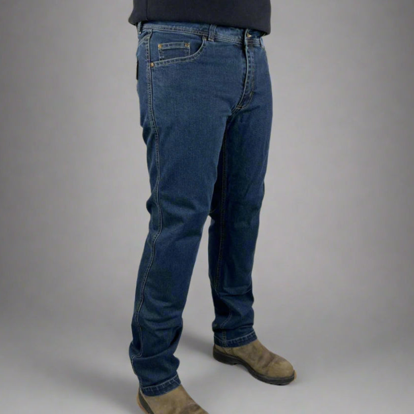 Men’s Classic Armored Motorcycle Jeans. CE-Certified Knee & Hip Protection. Timeless Denim Riding Pants-1