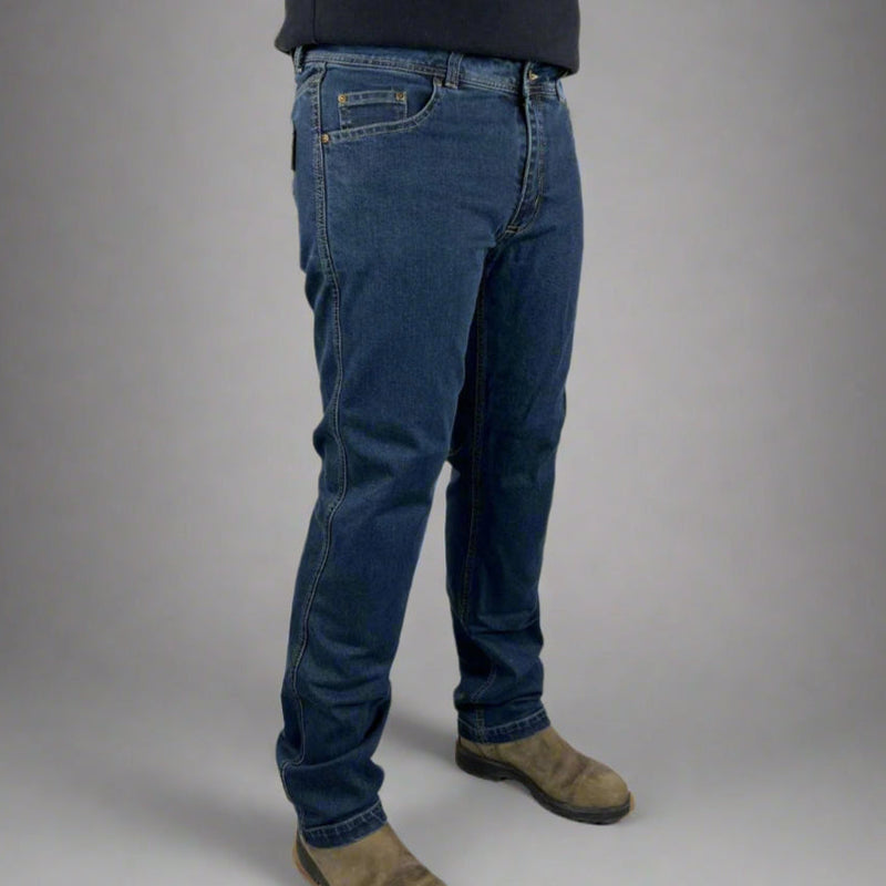Men’s Classic Armored Motorcycle Jeans. CE-Certified Knee & Hip Protection. Timeless Denim Riding Pants-1