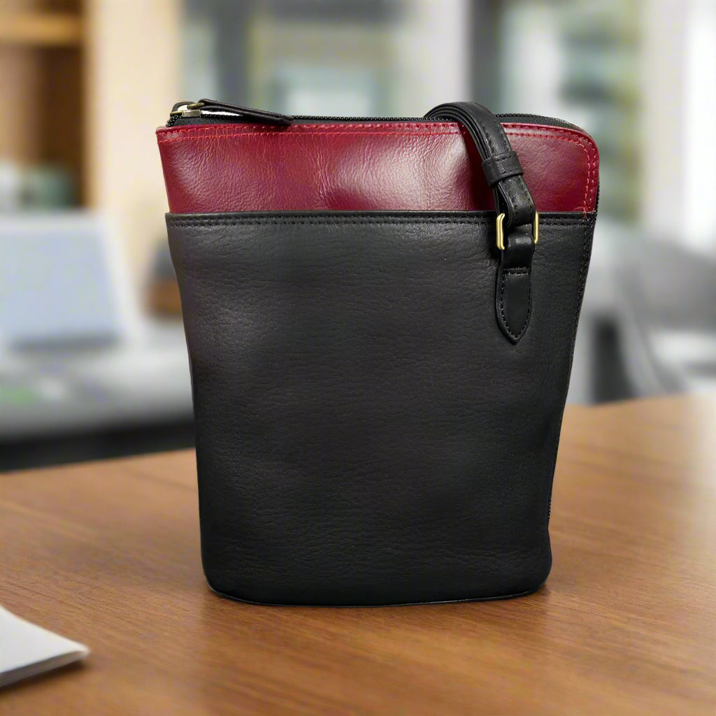 Derek Alexander Adjustable Crossbody Bag with Wide-Zip Main Compartment-1