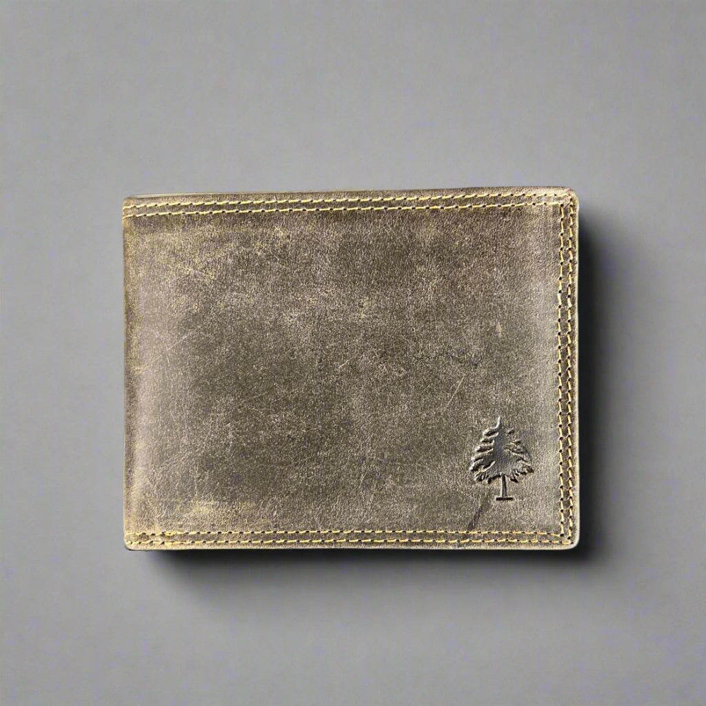 Greenwood Men's Leather Bifold Wallet. Premium RFID Protection Wallet with Flip Compartment-11