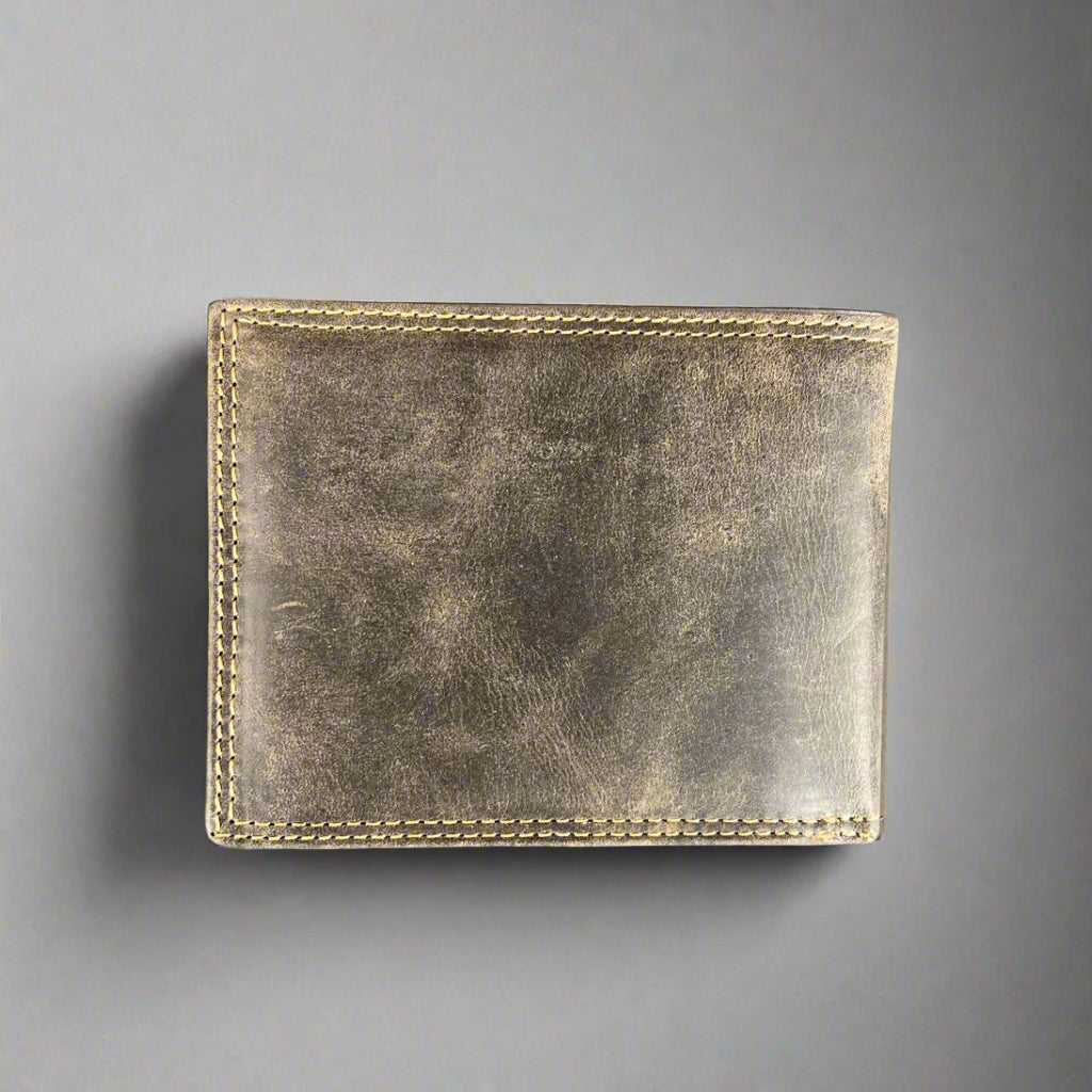 Greenwood Men's Leather Bifold Wallet. Premium RFID Protection Wallet with Flip Compartment-12