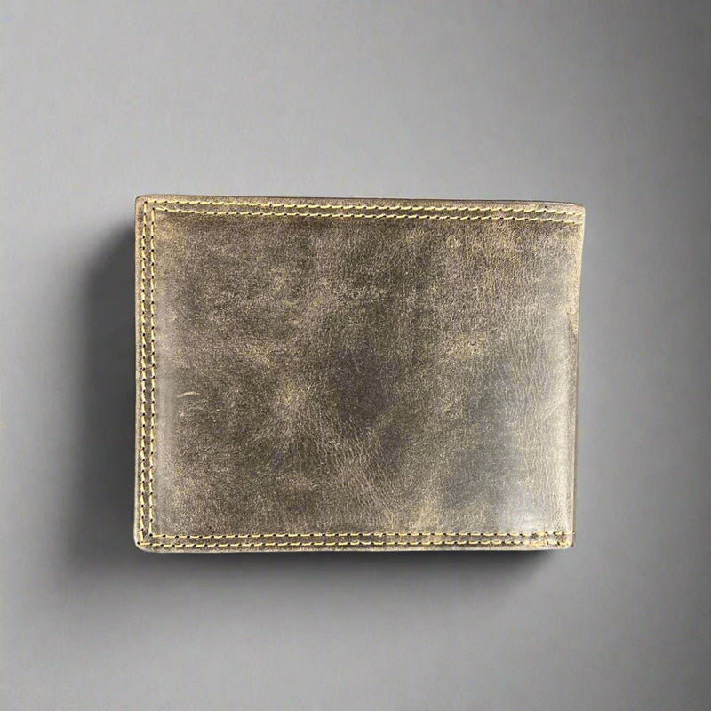 Greenwood Men's Leather Bifold Wallet. Premium RFID Protection Wallet with Flip Compartment-12