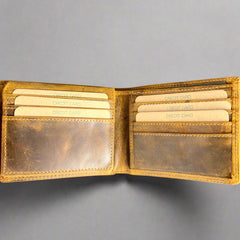 Greenwood Men's Leather Bifold Wallet. Premium RFID Protection Wallet with Flip Compartment-9