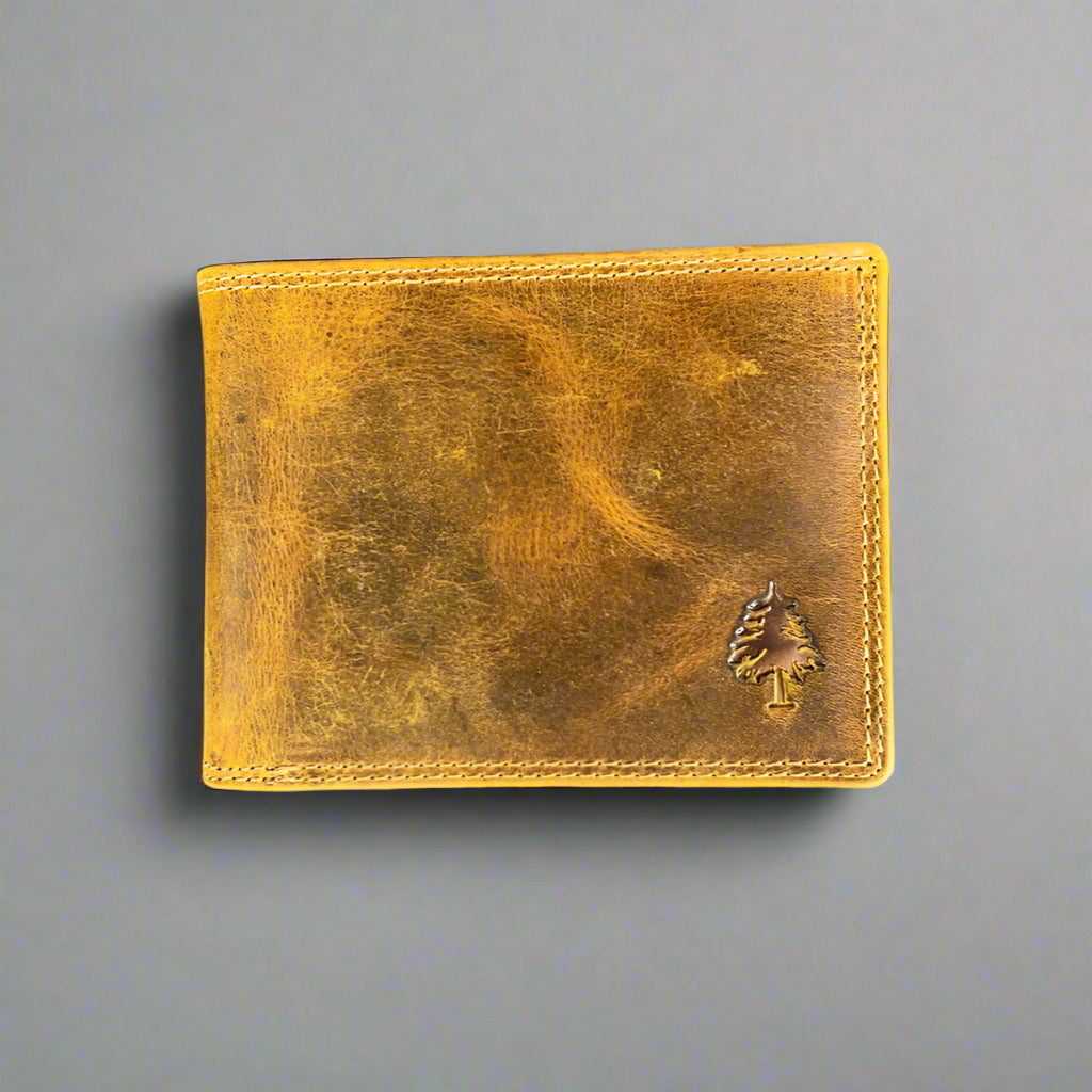 Greenwood Men's Leather Bifold Wallet. Premium RFID Protection Wallet with Flip Compartment-7