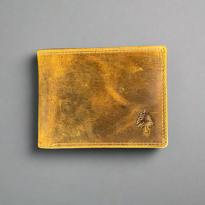 Greenwood Men's Leather Bifold Wallet. Premium RFID Protection Wallet with Flip Compartment-7