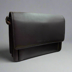Derek Alexander Half Flap Organizer Leather Messenger Crossbody Bag-3