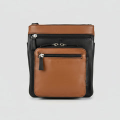 JBG Slim Genuine Leather Crossbody Bag. RFID Blocking Travel Purse with Multi-Zipper Pockets-6