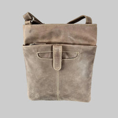 JBG Slim Genuine Leather Crossbody Bag. RFID Blocking Travel Purse with Multi-Zipper Pockets-5