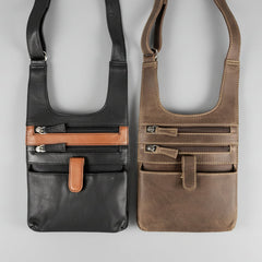 JBG Slim RFID Leather Crossbody Organizer Bag. Anti-Theft Travel Purse-5