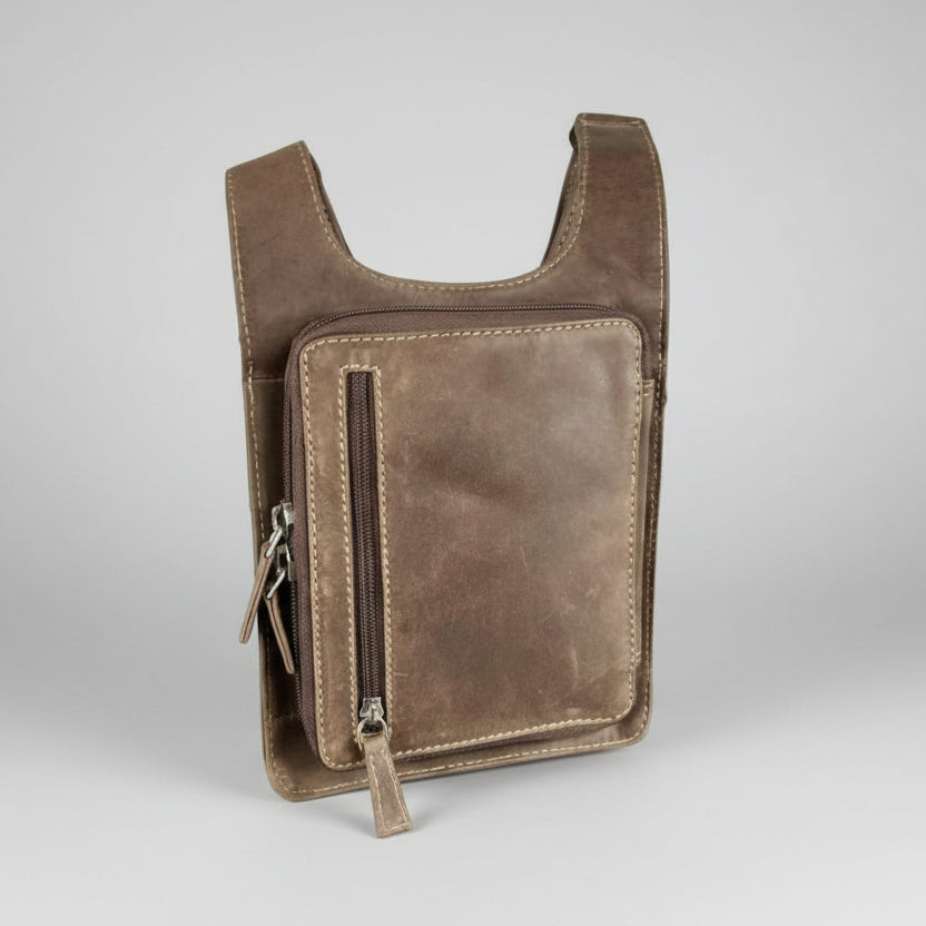 JBG Slim RFID Leather Crossbody Organizer Bag. Anti-Theft Travel Purse-3