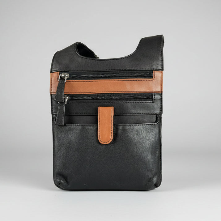 JBG Slim RFID Leather Crossbody Organizer Bag. Anti-Theft Travel Purse-2
