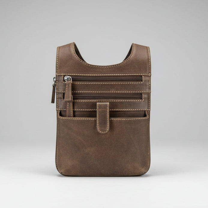 JBG Slim RFID Leather Crossbody Organizer Bag. Anti-Theft Travel Purse-4