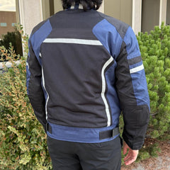 Men's Textile Motorcycle Jacket. Protective Armor, Reflective Strips & Multiple Pockets-2