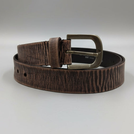 Men's Classic Matte Distressed Variegated Leather Belt-1