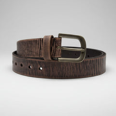 Men's Classic Matte Distressed Variegated Leather Belt-2