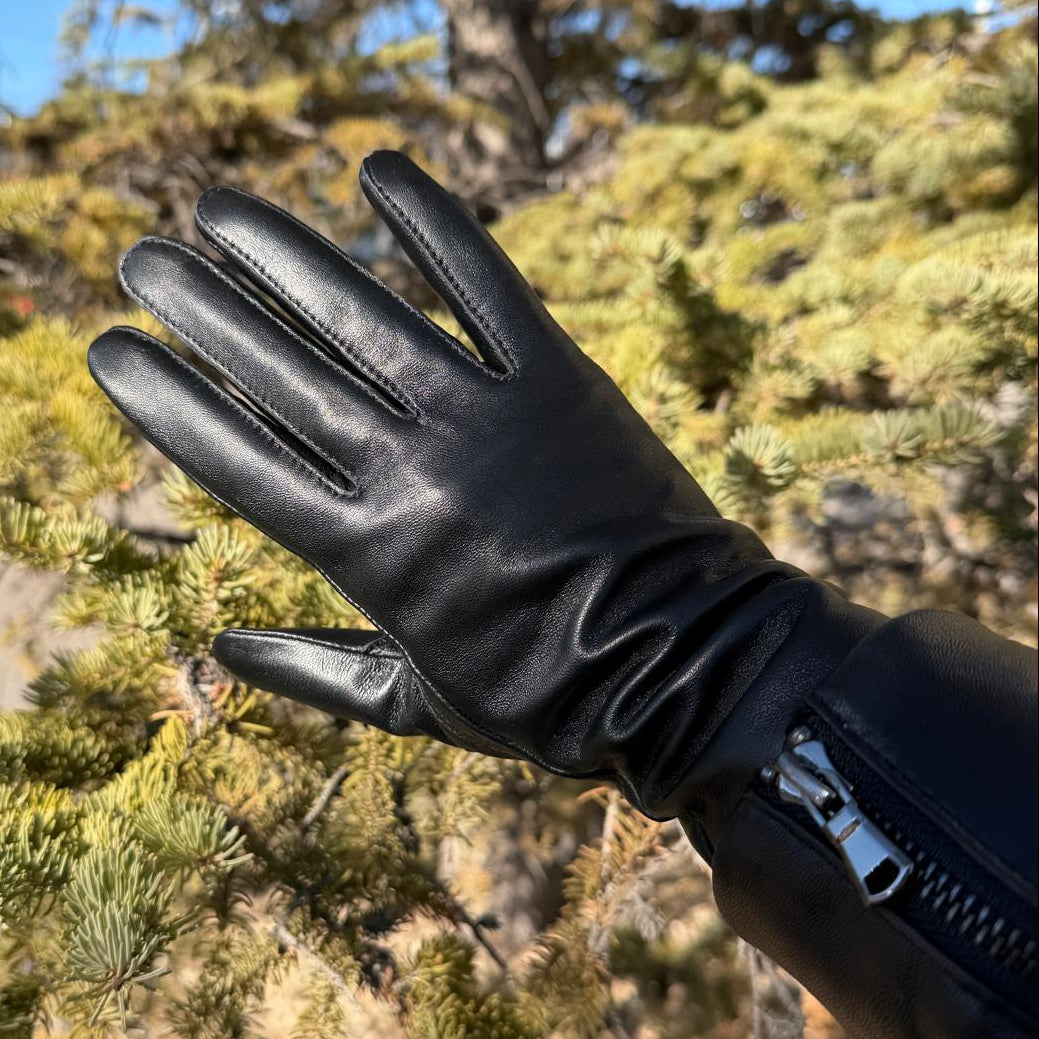 Women's Sheep Leather Gloves-4