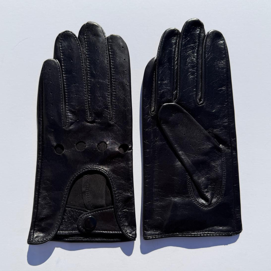 Women's Leather Driving Gloves-2