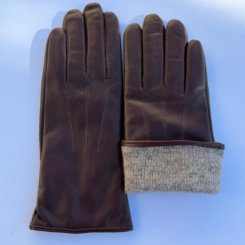 Women's Drum Dyed Lamb Leather Gloves with Wool Blend Lining-15
