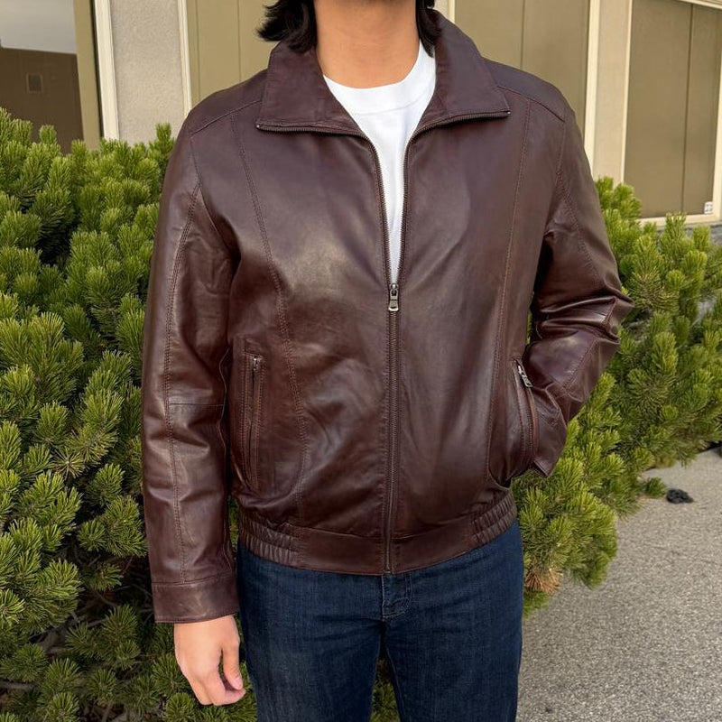 BOL Men's Ting Bomber Lambskin Leather Jacket-6
