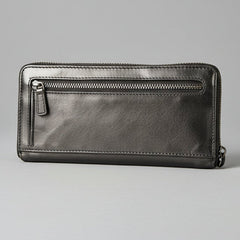 MET Women's Leather Wallet with Snowflake Studs Zip Around-2