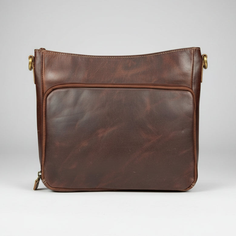 Buffalo Leather Crossbody Bag with Card Organizer-6