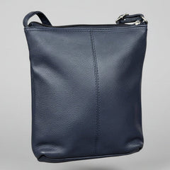 Slim Leather Crossbody. Small Vertical Zip Women’s Bag with Adjustable Strap-2