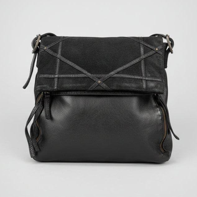 MET Women's Convertible Leather Bag, Foldover Design-3