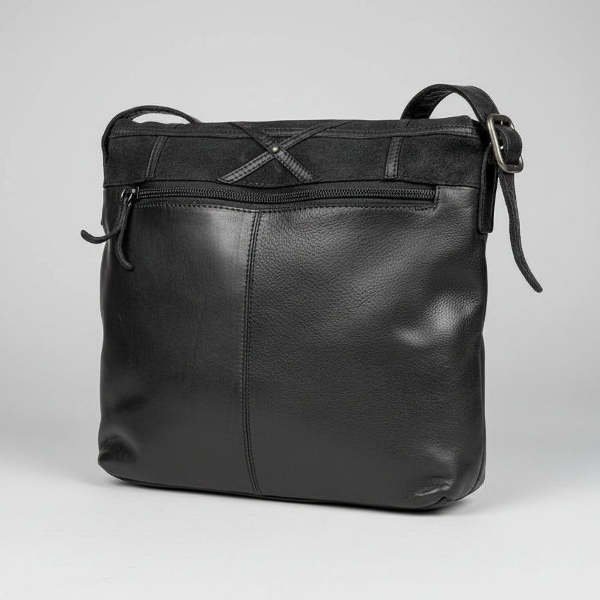 MET Women's Convertible Leather Bag, Foldover Design-4