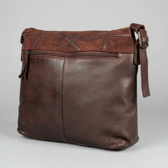 MET Women's Convertible Leather Bag, Foldover Design-2
