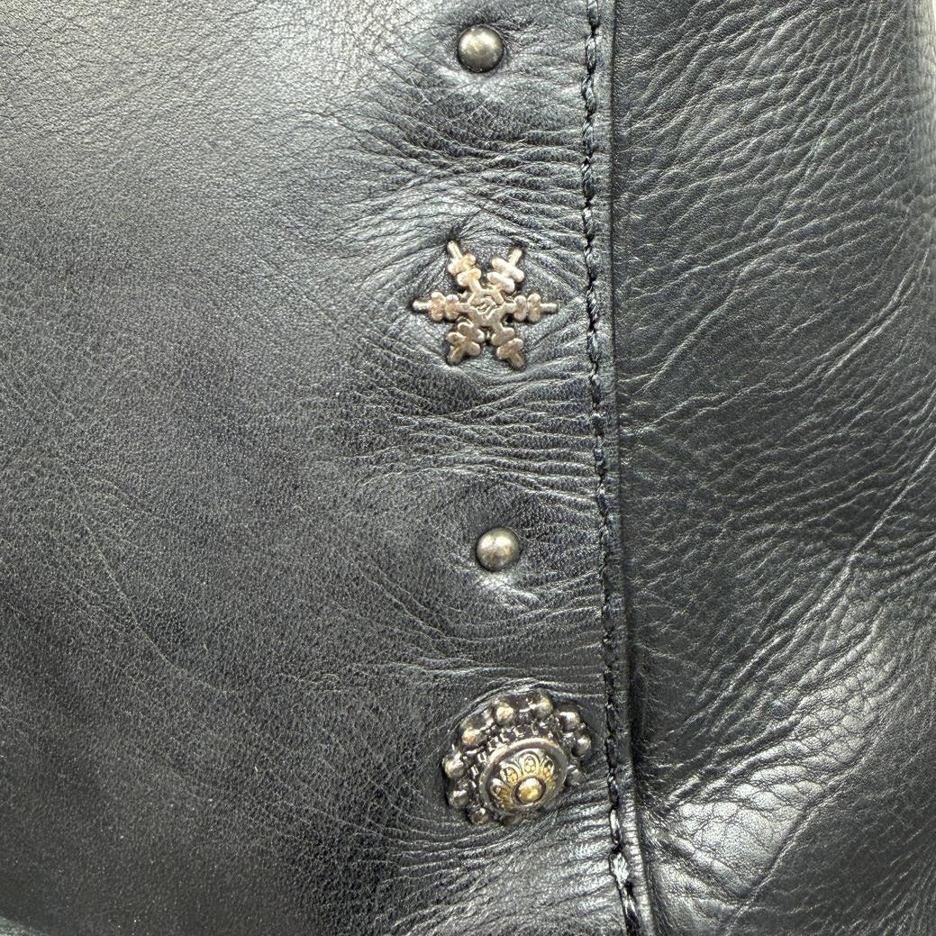 MET Women's Cow Leather Crossbody Bag with Front Zipper Pocket & Stud Detail-4