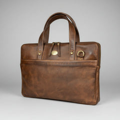 Slim Leather Laptop Briefcase-1