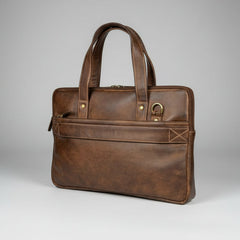 Slim Leather Laptop Briefcase-2