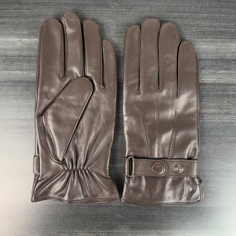 Men's Lamb Leather Gloves with Wool Blend Lining-2
