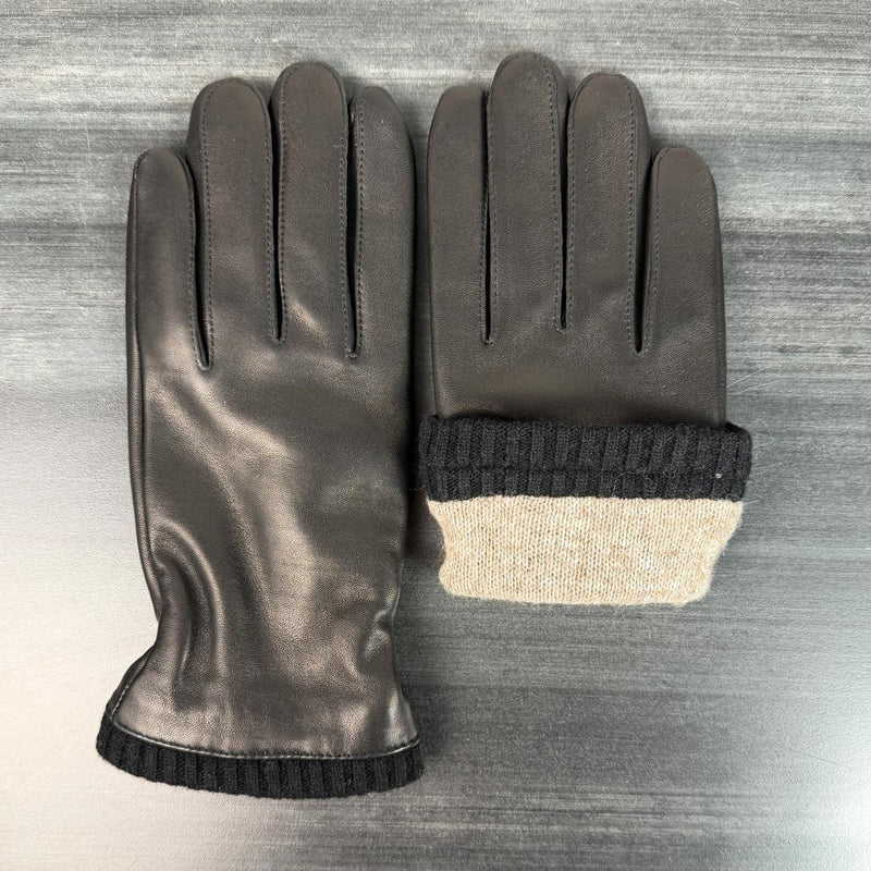 Men's Lamb Leather Gloves with Wool Blend Lining-3