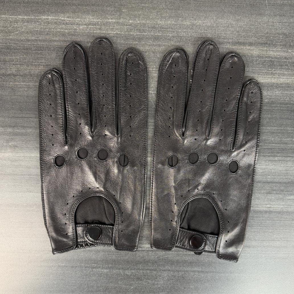 Men's Leather Driving Gloves-2