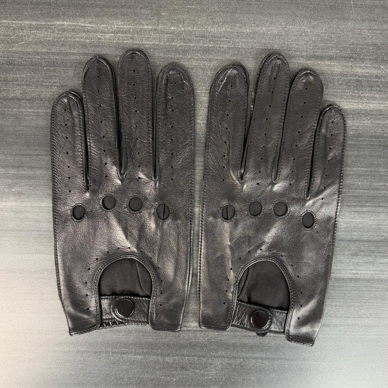 Men's Leather Driving Gloves-2