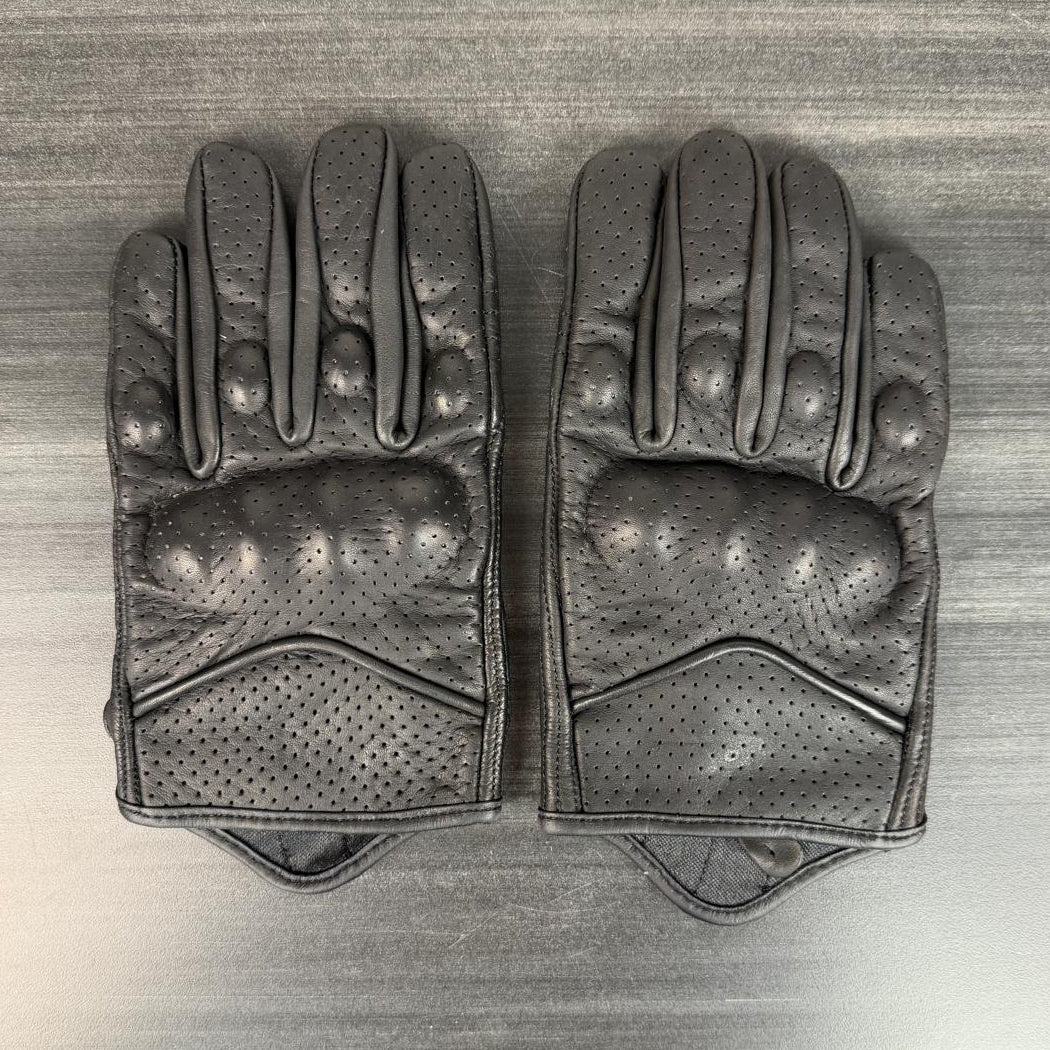 Men's Premium Perforated Goatskin Motorcycle Gloves-3
