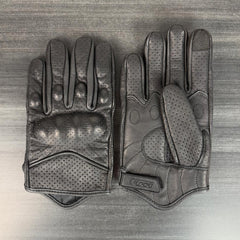 Men's Premium Perforated Goatskin Motorcycle Gloves-4