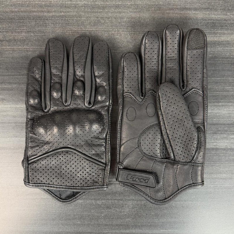 Men's Premium Perforated Goatskin Motorcycle Gloves-4