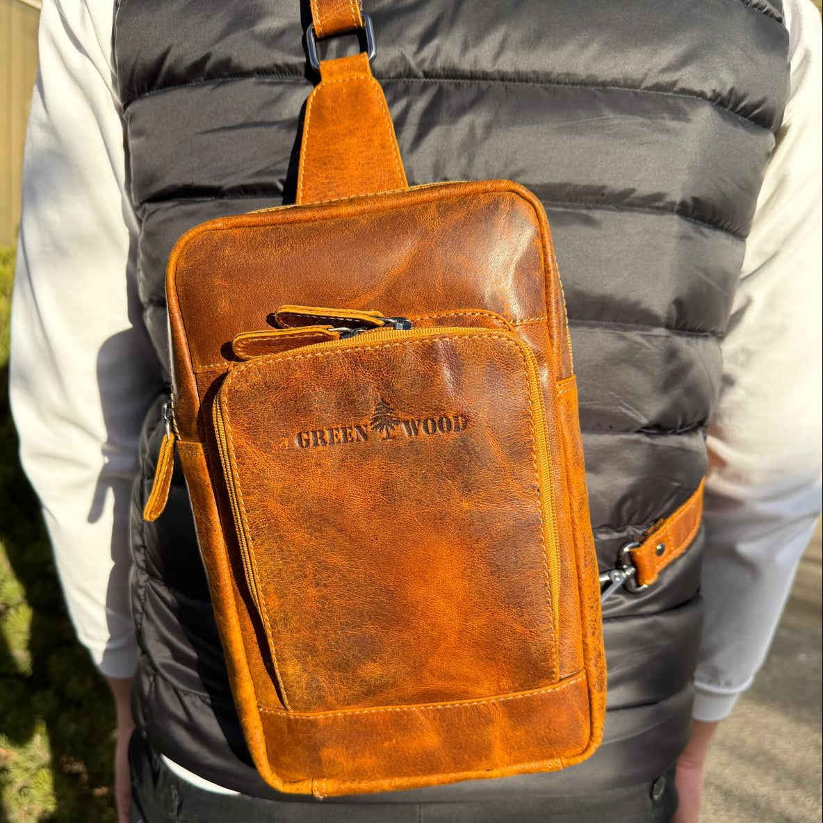 Greenwood Leather Hamilton Crossbody Bag Backpack-16