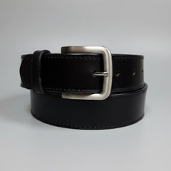 Men’s Buff Grain Leather Travel Belt with Secret Internal Zipper Pocket-1