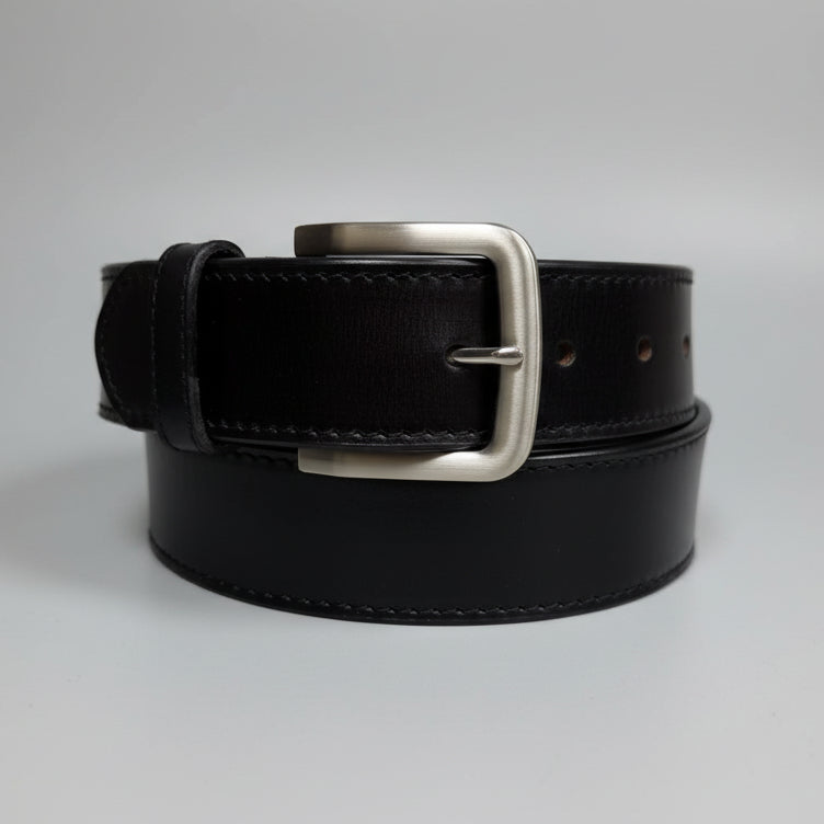 Men’s Buff Grain Leather Travel Belt with Secret Internal Zipper Pocket-1