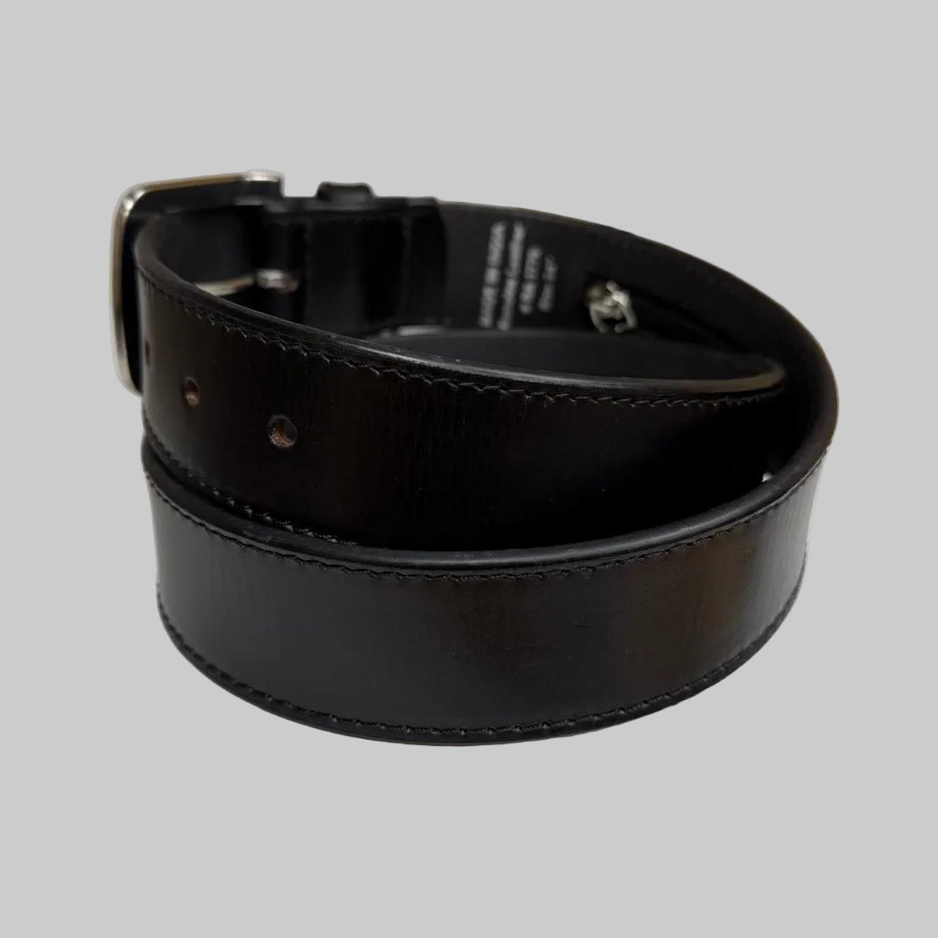 Men’s Buff Grain Leather Travel Belt with Secret Internal Zipper Pocket-3
