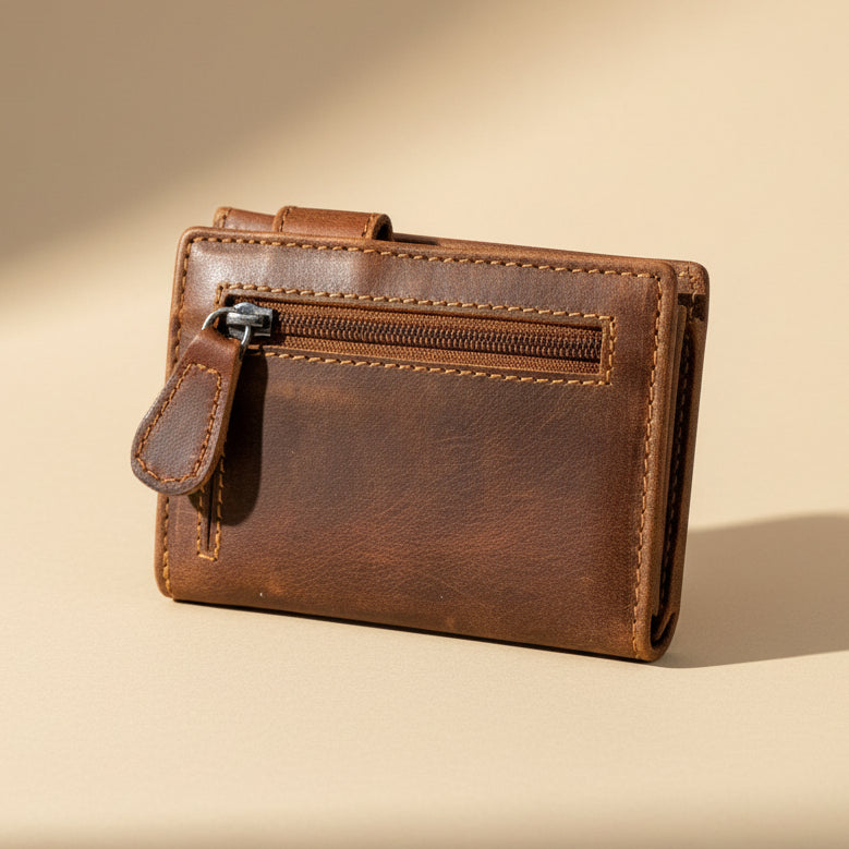 Greenwood Leather Men's Trifold Wallet. Quick-Access Pop-Up Card Ejector-2