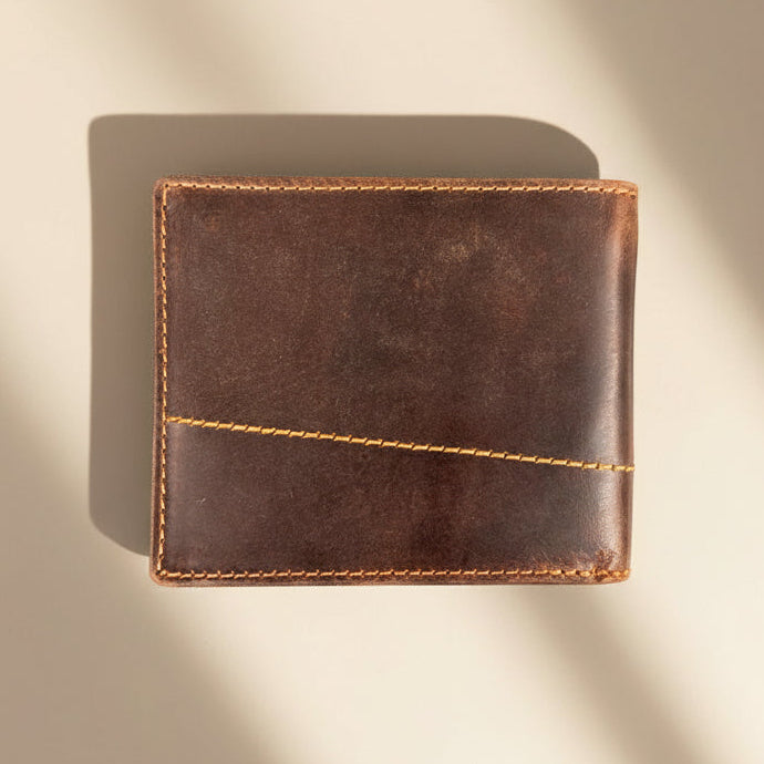 Greenwood Leather Men's Bifold Wallet. Premium RFID Protection Wallet with Flip ID Window-2