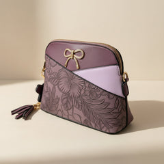 Temptation Italy Faux Leather Small Crossbody Bag with Floral Design-1