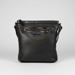 MET Premium Cow Leather Crossbody Bag with Chain Zipper Detail-3